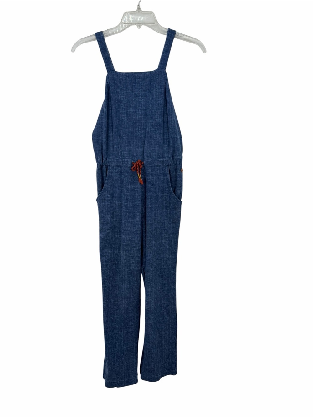 Matilda Jane Joanna Gaines Navy Denim-Style Romper with Braided Drawstring